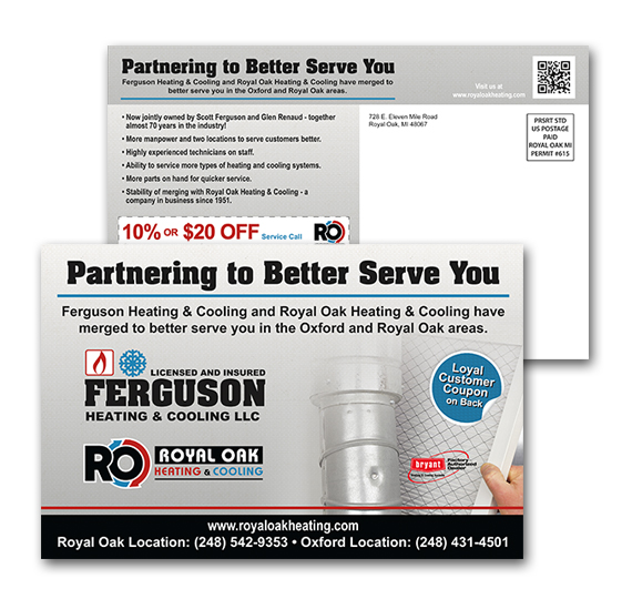 Ferguson Heat and Cool postcard