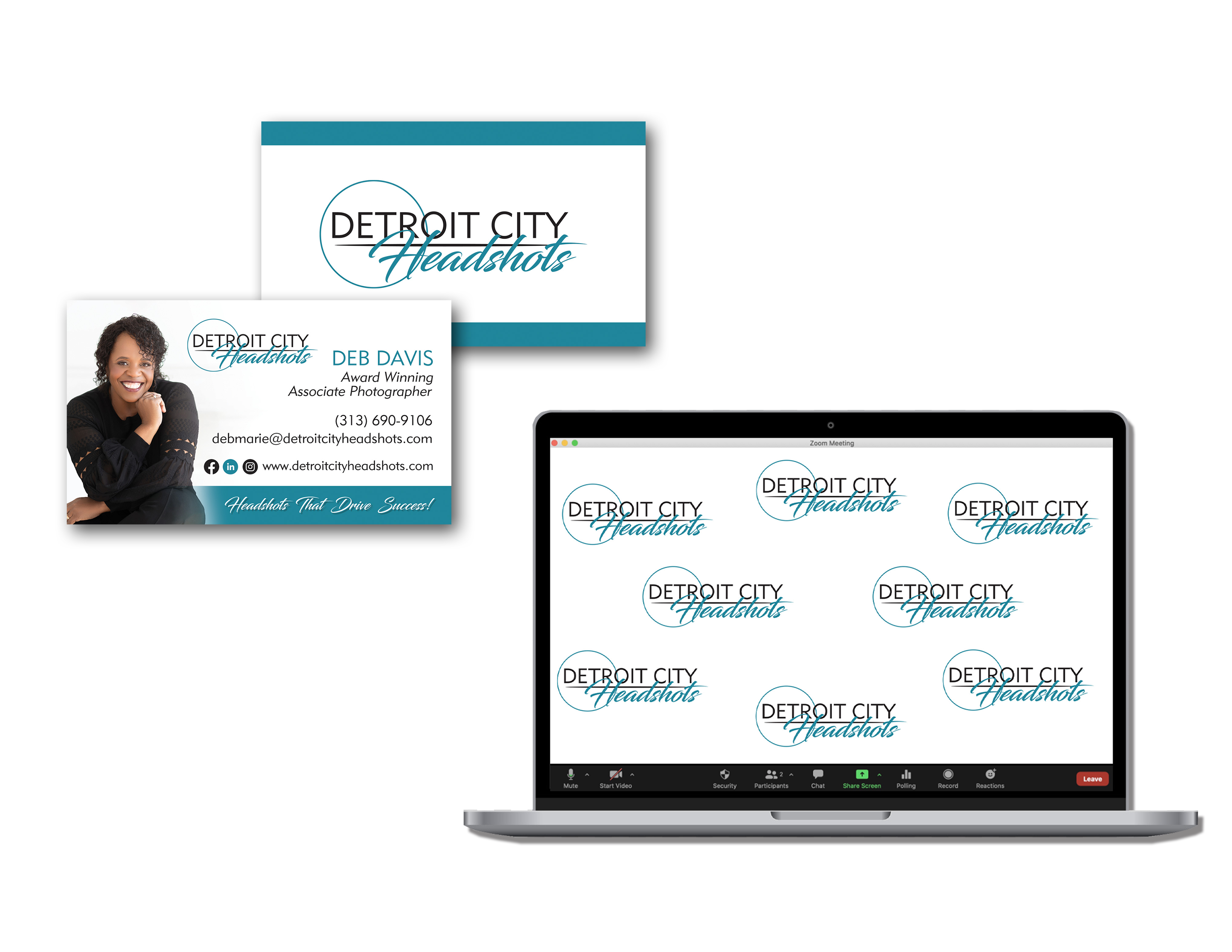 business cards, Zoom background